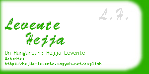 levente hejja business card